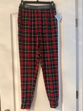 Jockey Black, Red & White Plaid Lounge Pants